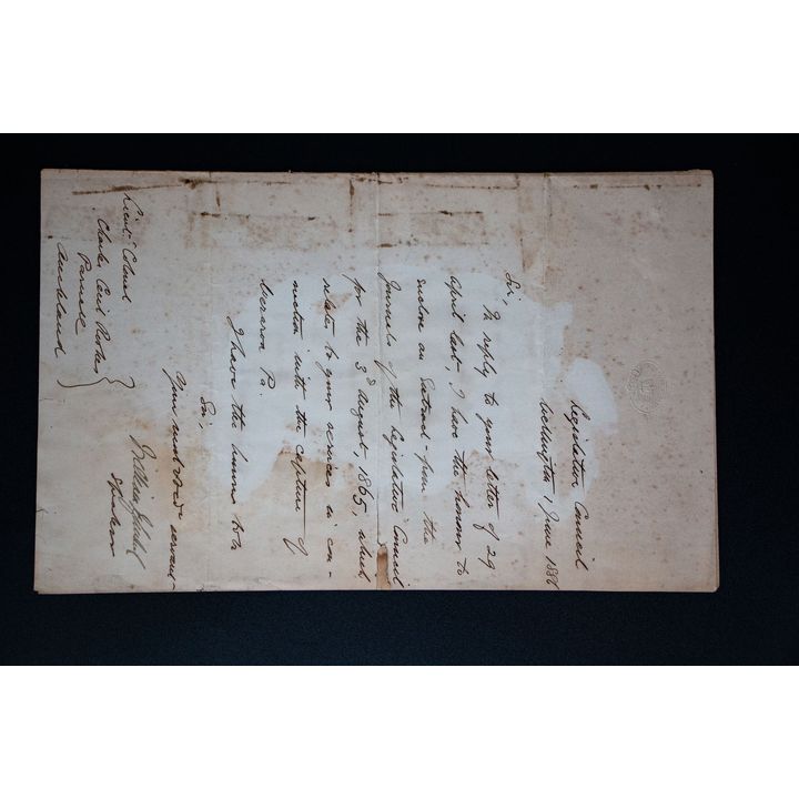 LEGISLATIVE COUNCIL, WELLINGTON - WERAROA PA - Manuscript Document