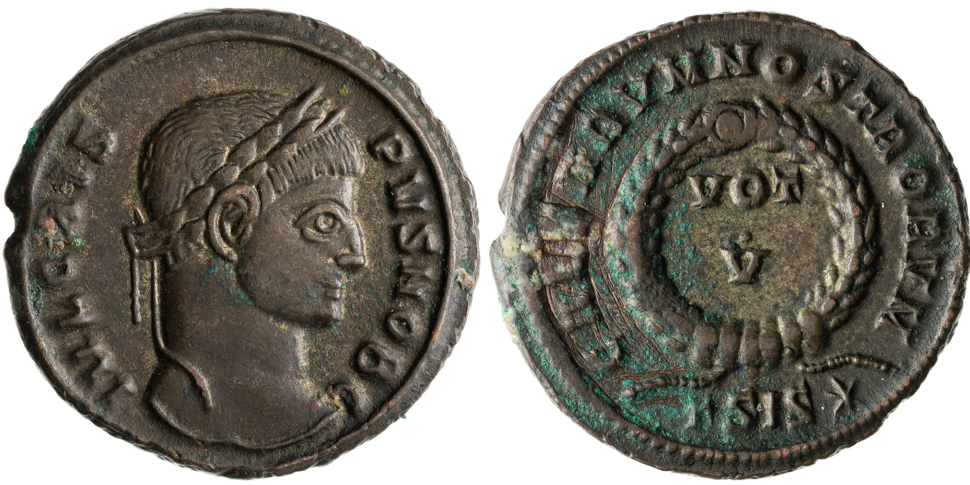 Crispus, Follis, 321 AD, VF