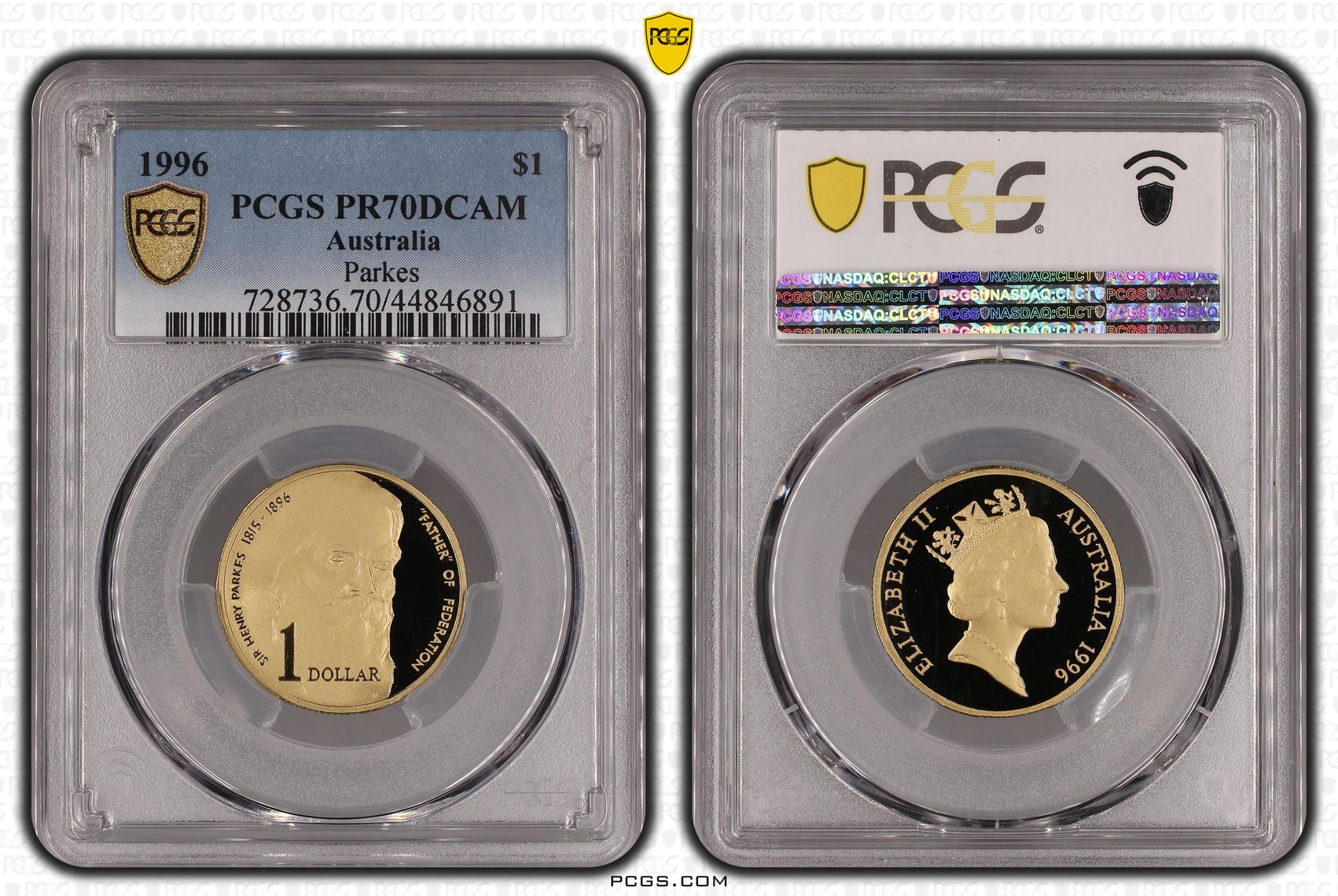 1996 Australia One Dollar, $1 Parkes PCGS - PR70DCAM POP 2/0 -891
