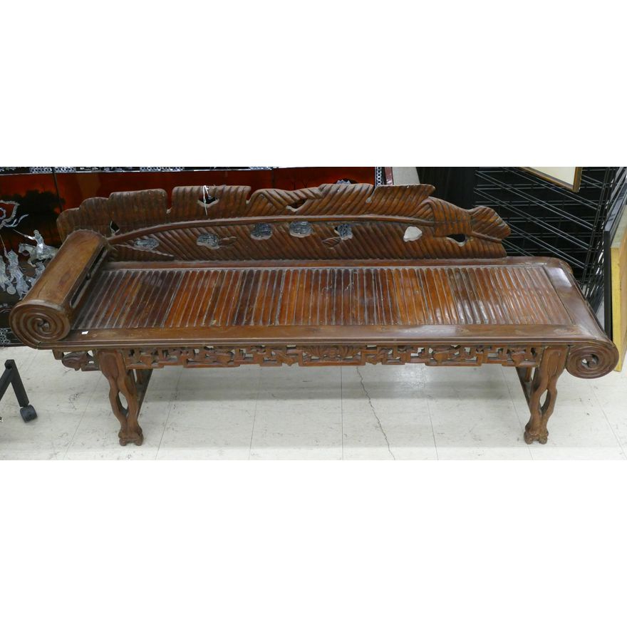 Chinese Qing Rosewood Settee Bench 29''x71''x20''