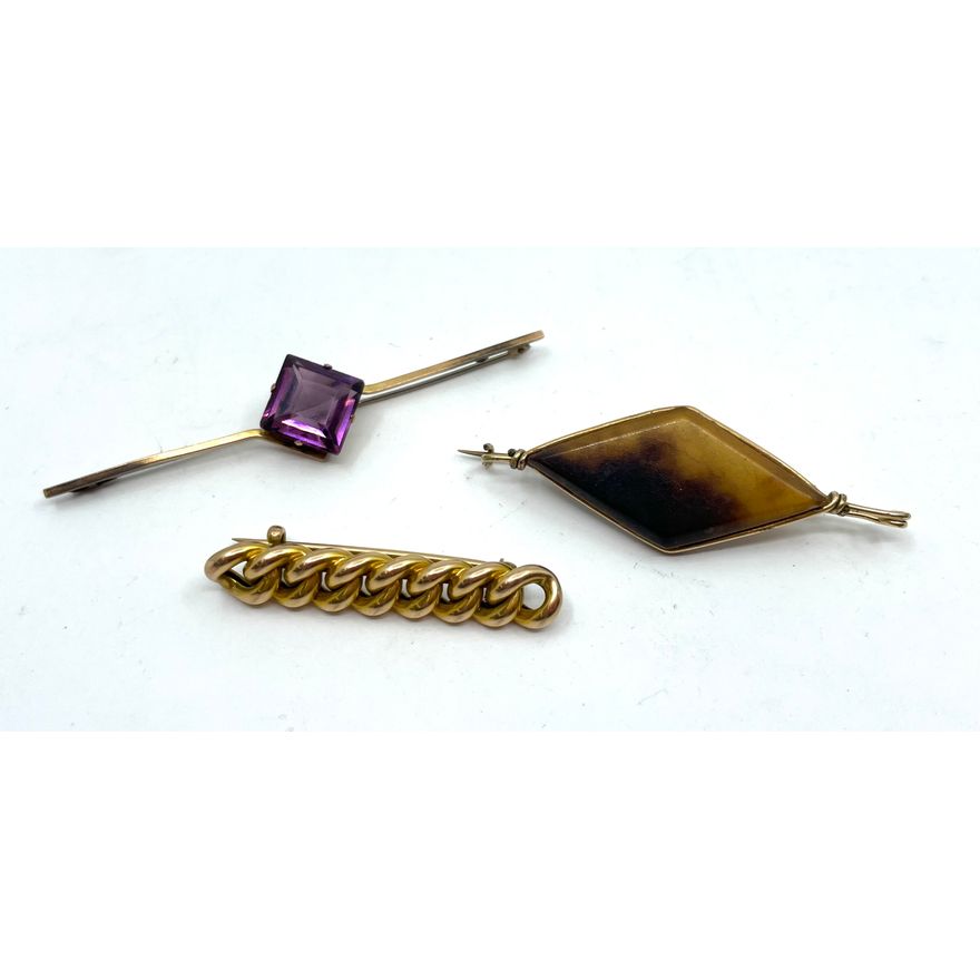 3pc 10K Gold Pins. 14.43g TW