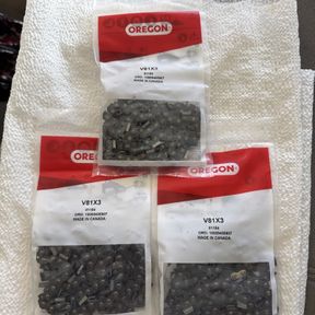 OREGON 3-PACK V81X3 REPLACEMENT CHAINSAW CHAINS 20 INCH BAR 81 DRIVE LINKS