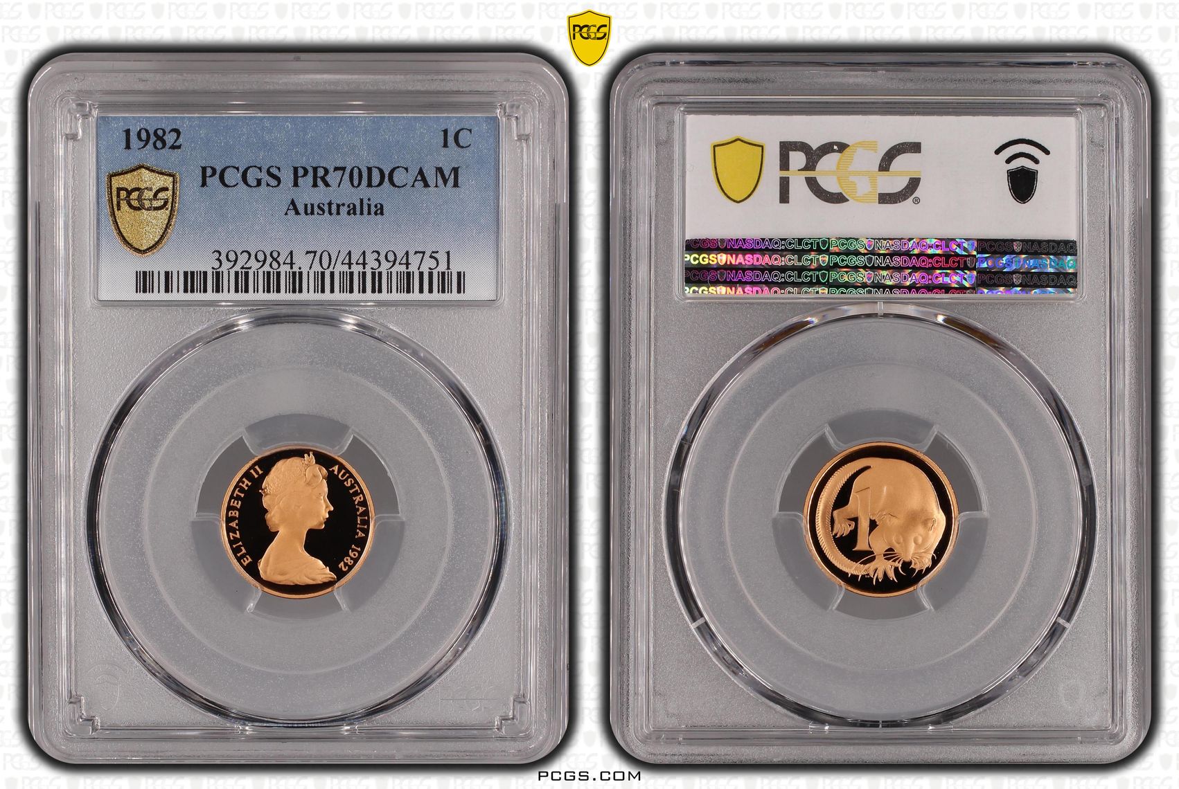 One Cent, 1982, Pcgs Pr70dcam