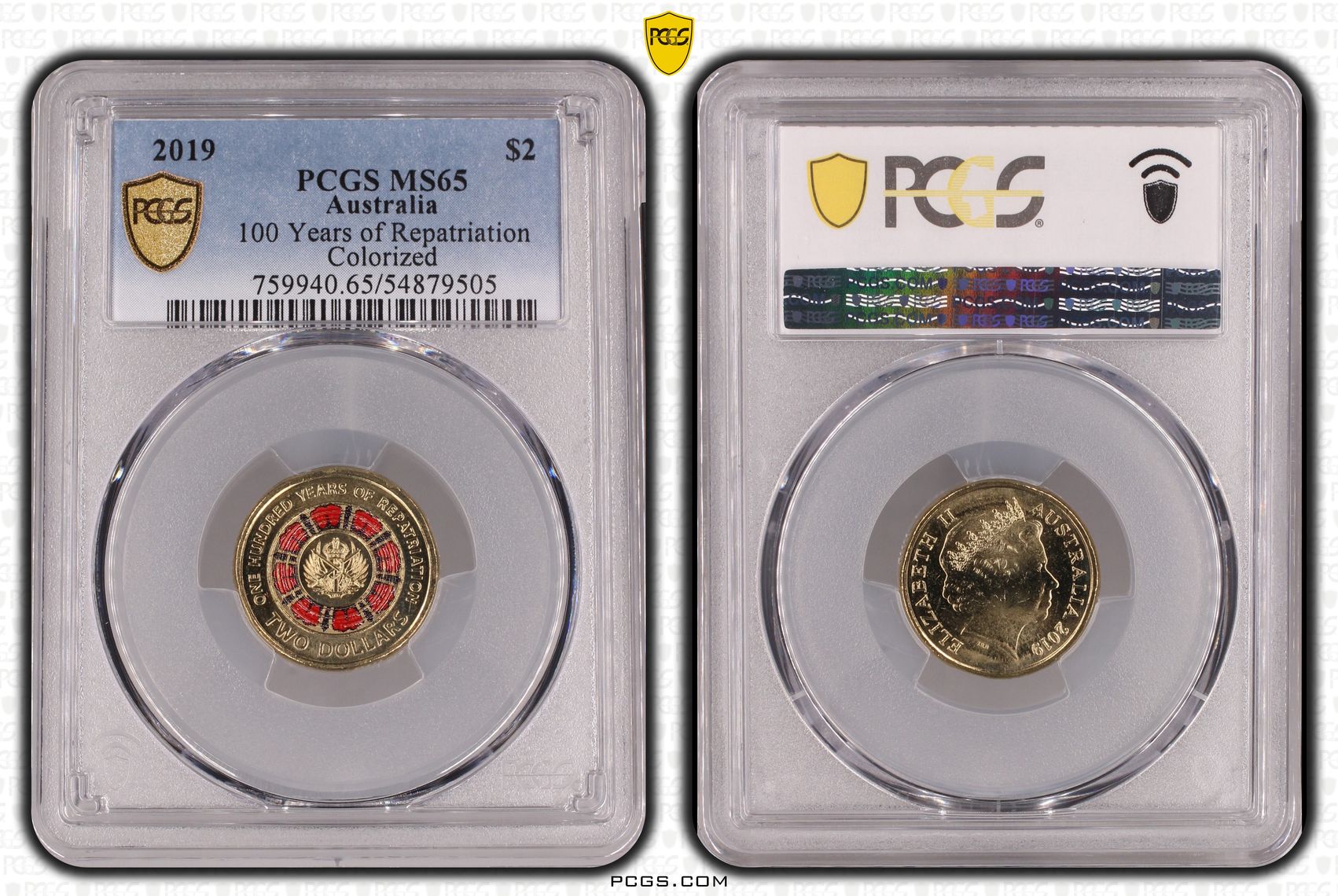 100 Years of Repatriation - Colorized, Two Dollar, 2019, PCGS MS65