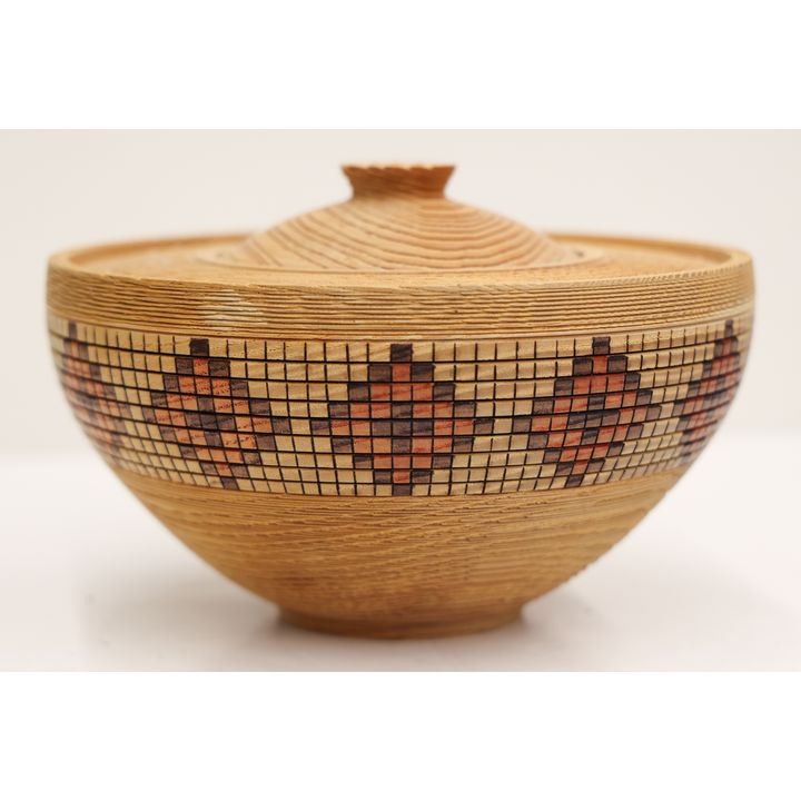 Dick Carlson ''Rattle Top Indian Basket'' 1989 Ash