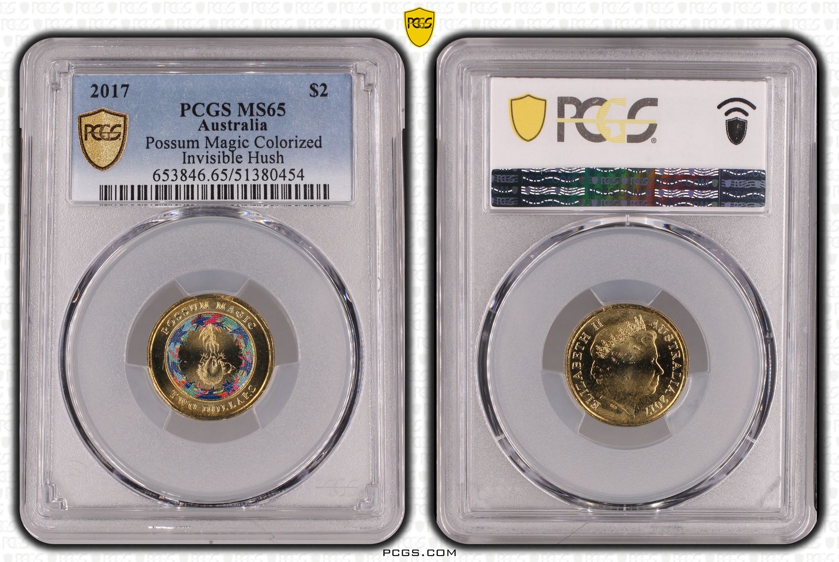 Possum Magic - Invisible Hush, Two Dollar, 2017, PCGS MS65