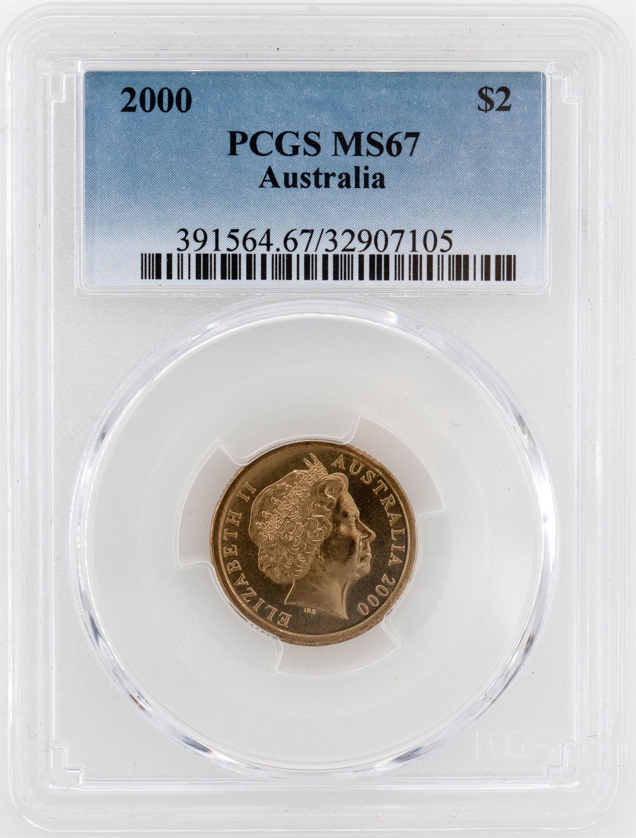 2000 Australia Two Dollar, $2 PCGS - MS67 -105