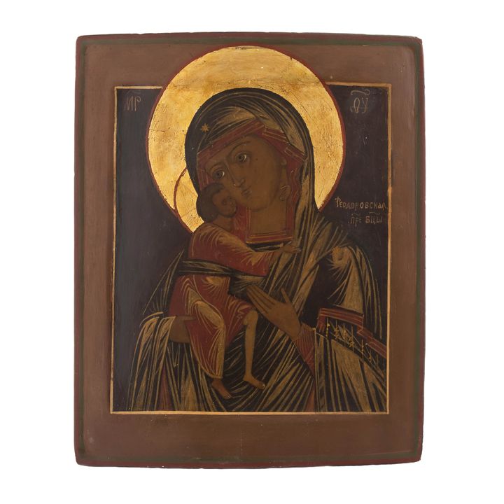 Ikona - Matka Boska Fiodorowska, Rosja I poł. XIX w.
