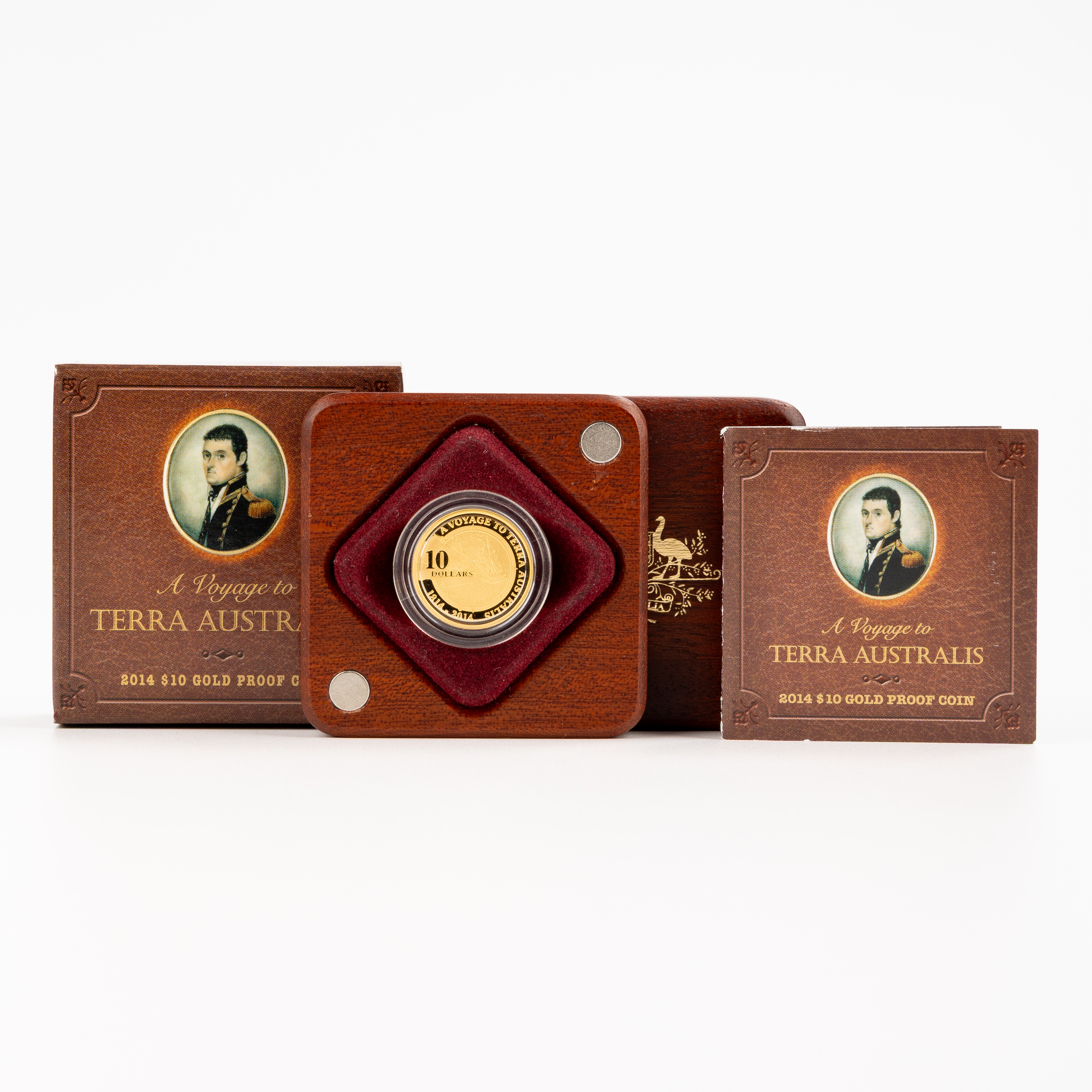 Elizabeth II, Terra Australis 1/10th Gold Proof, Ten Dollars, 2014, FDC