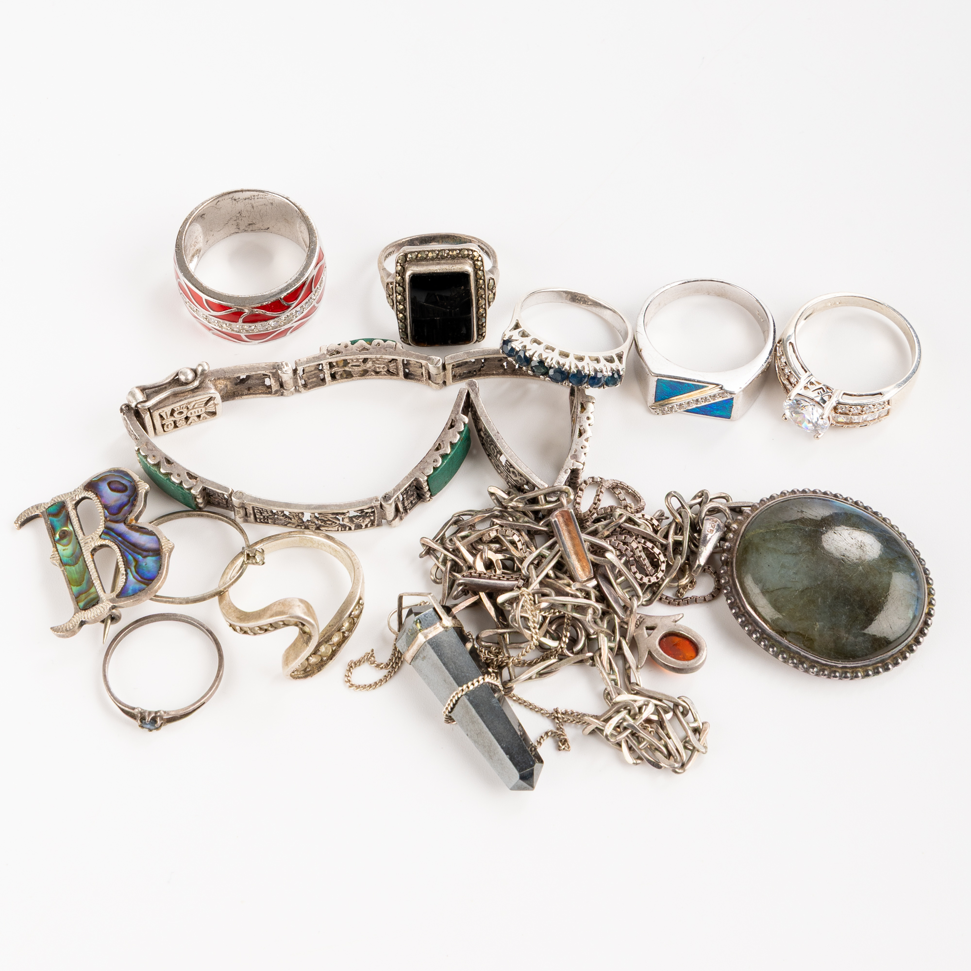 77 · Mixed Silver & Costume Jewellery