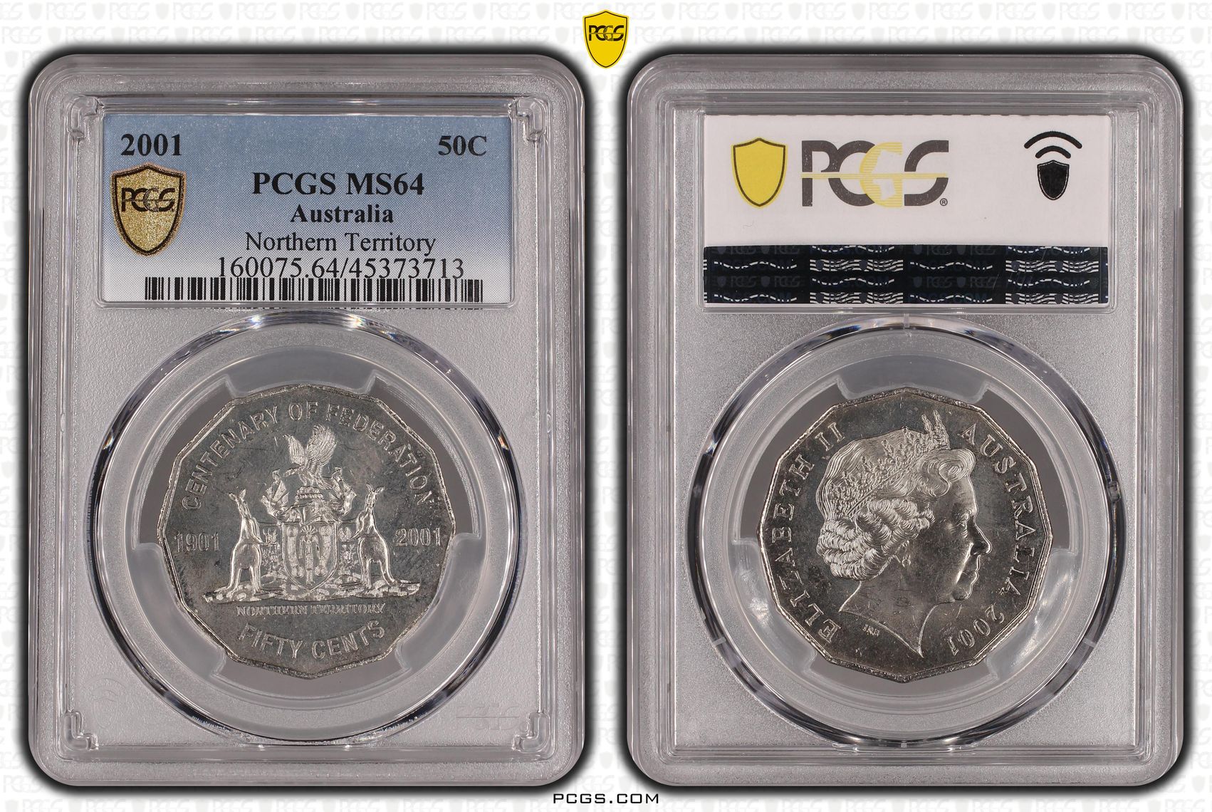 Elizabeth II, Northern Territory, Fifty Cent, 2001, PCGS MS64