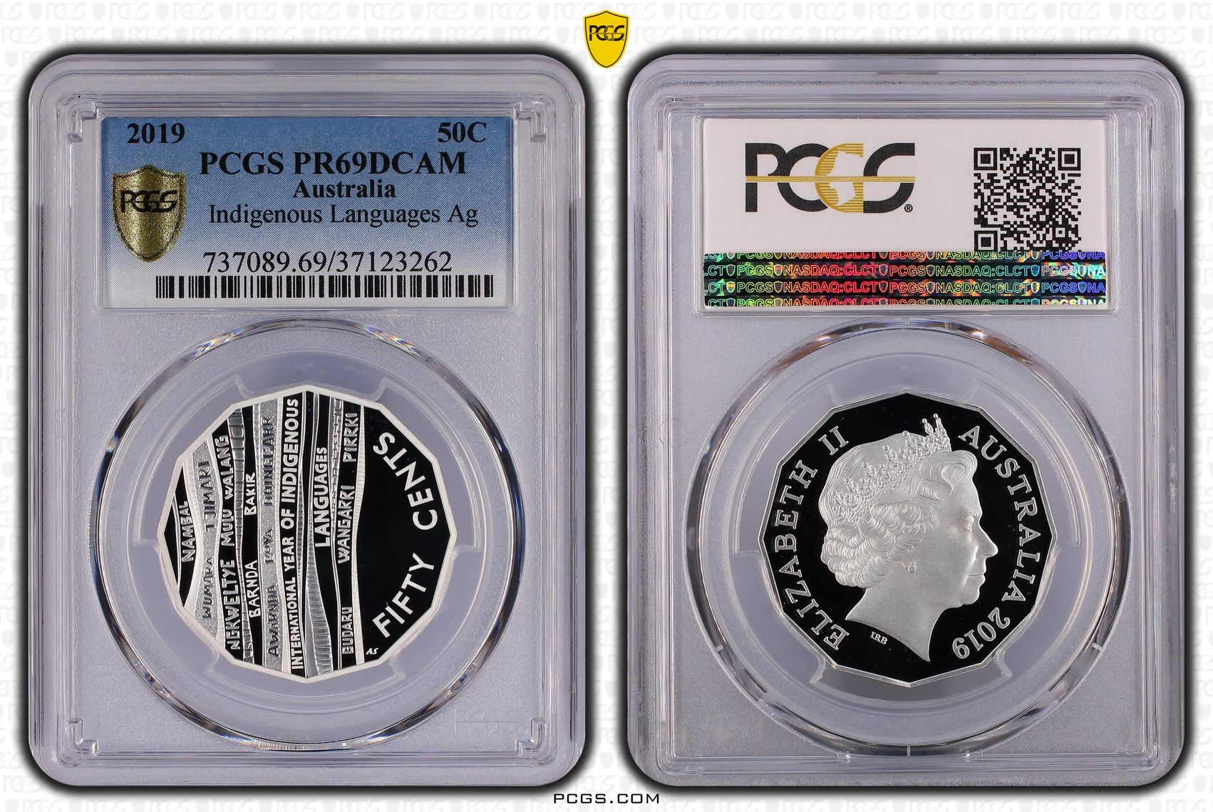 2019 Australia Fifty Cent, 50c Silver Indigenous Languages Ag PCGS - PR69DCAM -262