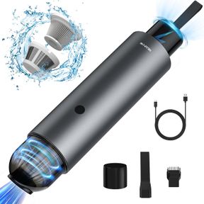 NEXPOW CAR VACUUM PORTABLE CAR VACUUM CLEANER HIGH POWER 10000PA WITH DETACHABLE POWER BANK, HANDHELD VACUUM CORDLESS 7500 MAH BAT