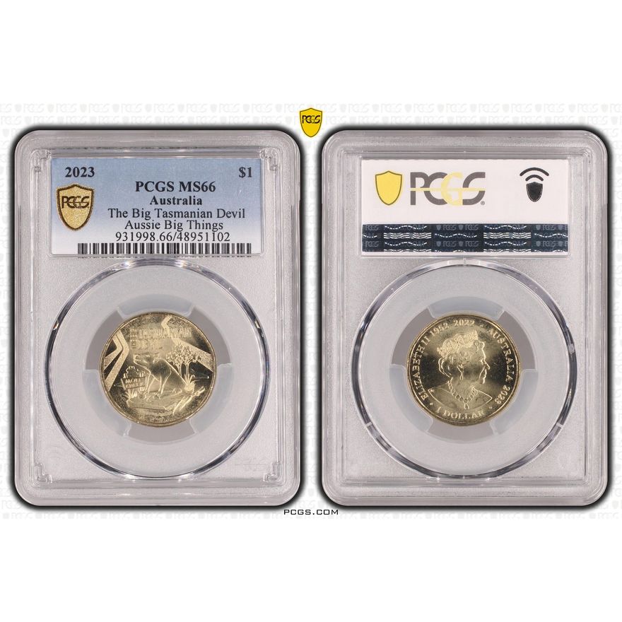 The Big Tasmanian Devil Aussie Big Things, One Dollar, 2023, PCGS MS66