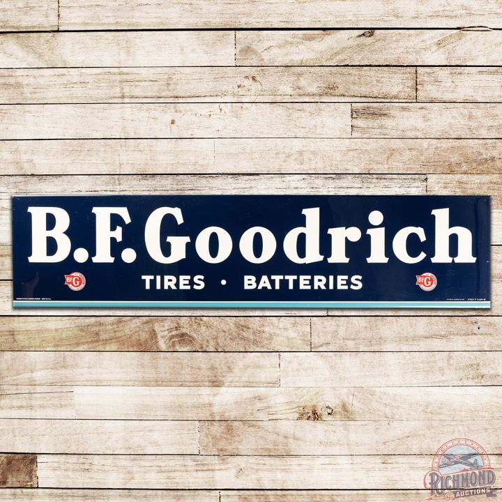 1948 BF Goodrich Tires Batteries SS Tin Sign w/ Logo