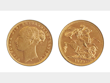 1879 Queen Victoria Young Head Melbourne Mint George & Dragon Gold Sovereign