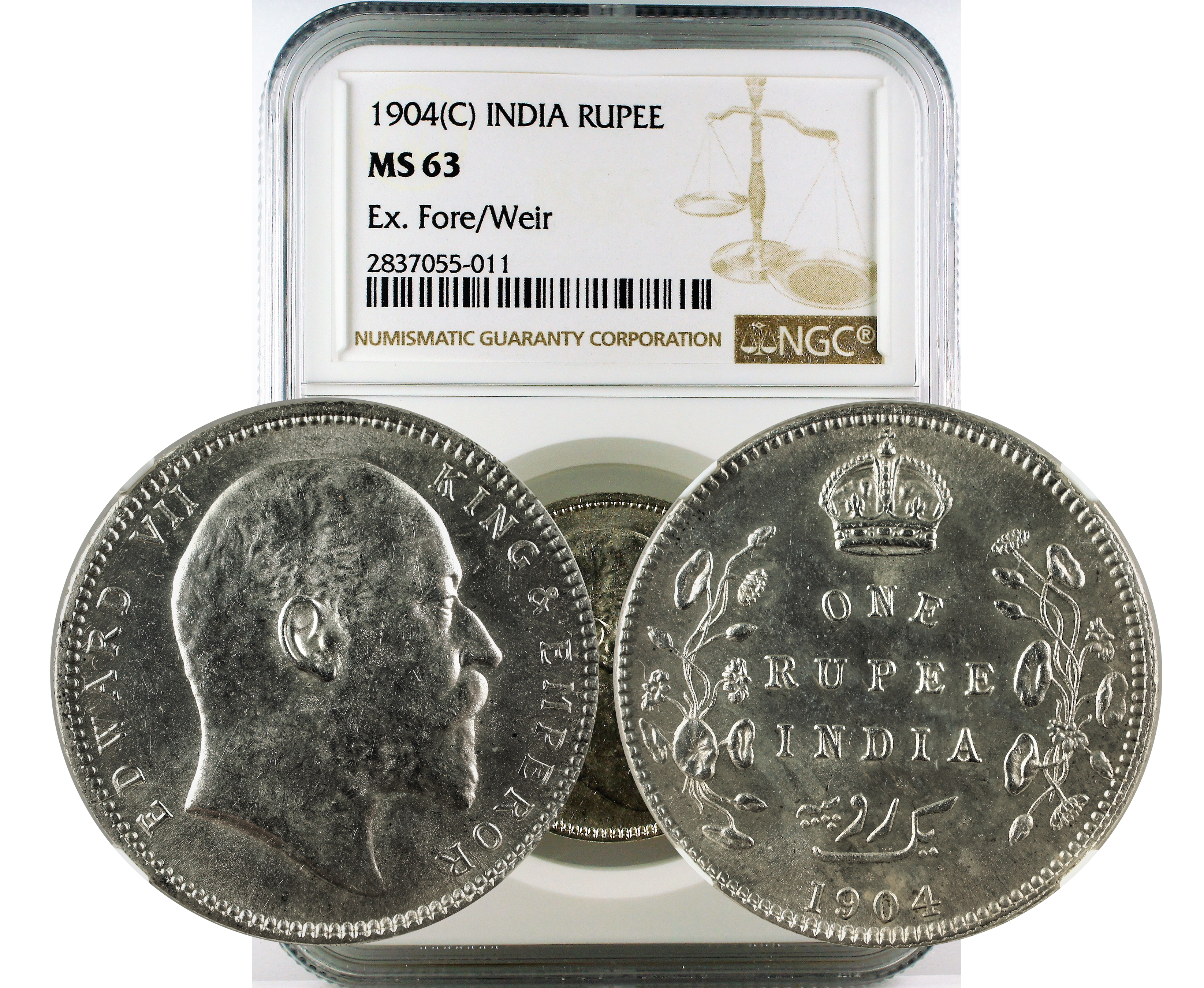 1904(C) INDIA RUPEE  MS 63
