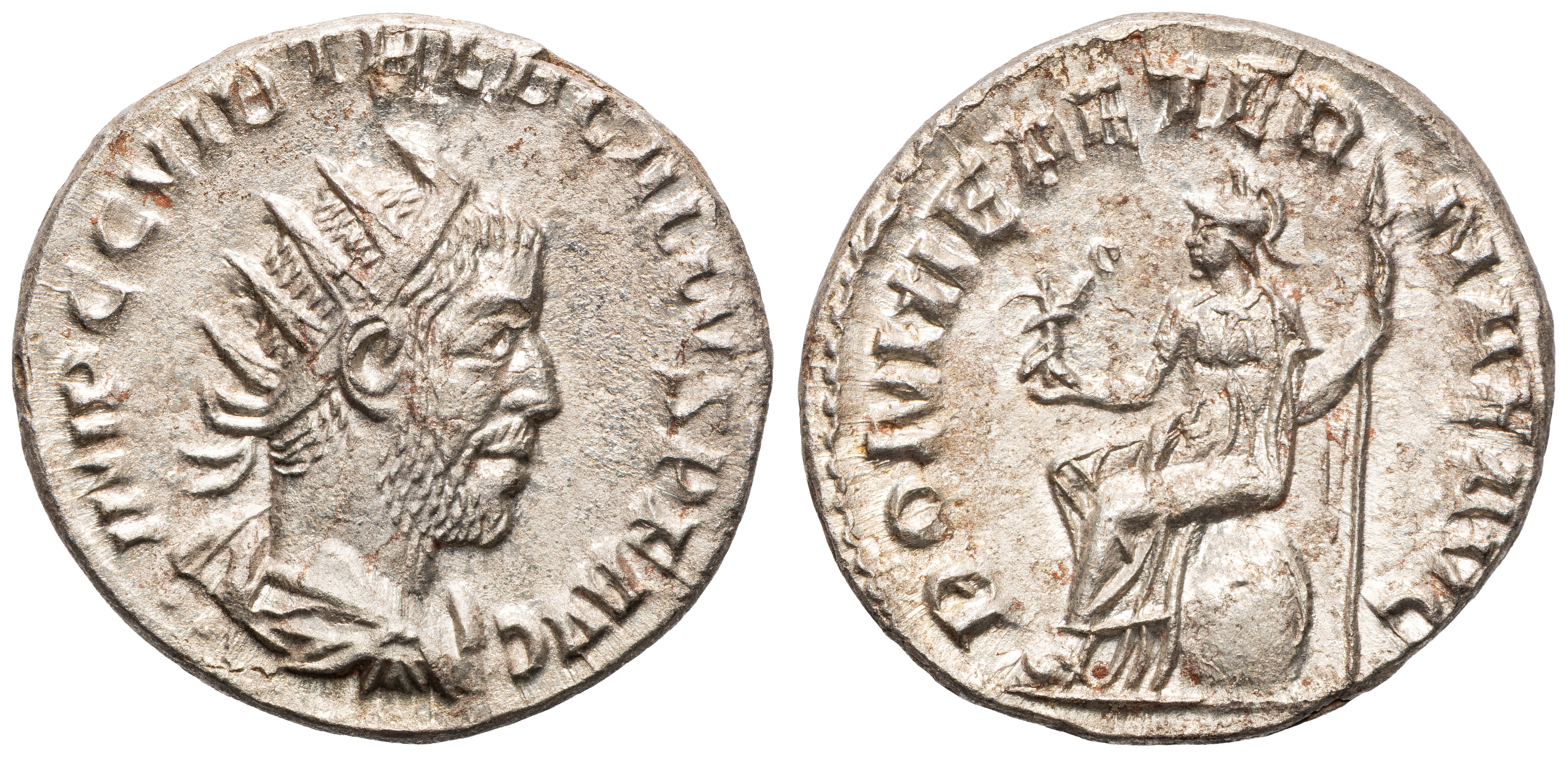 Trebonianus Gallus, Ar Antoninianus, 251-253 Ad, Gef