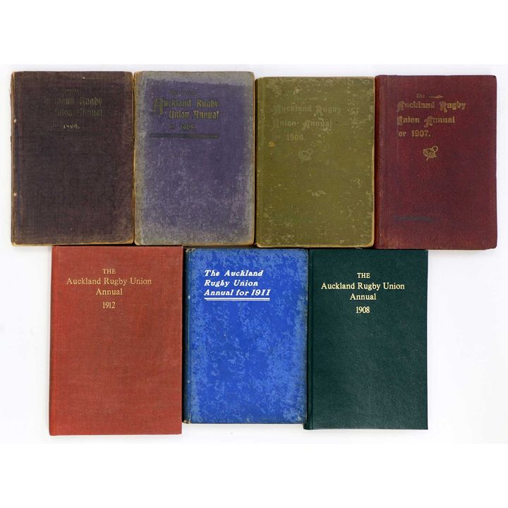 AUCKLAND RUGBY UNION ANNUALS - Seven volumes