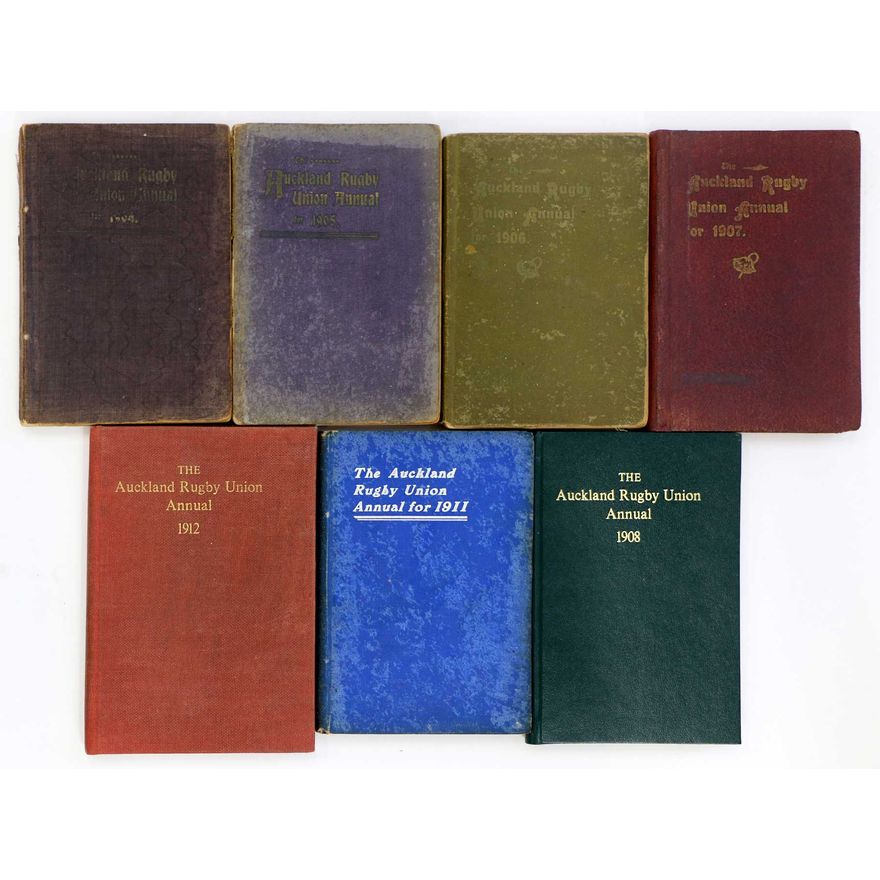 AUCKLAND RUGBY UNION ANNUALS - Seven volumes