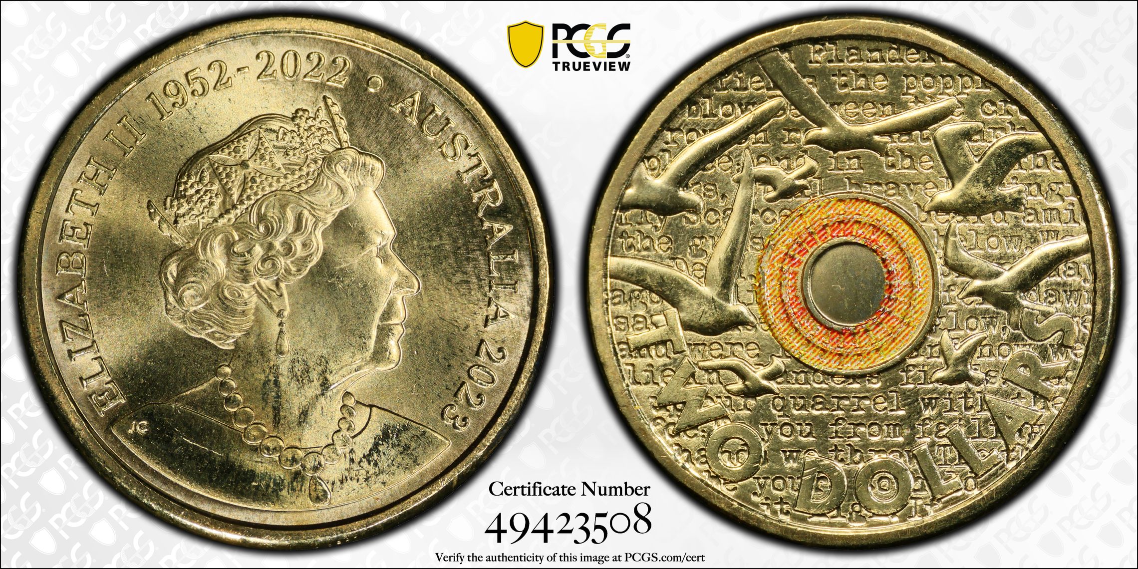Elizabeth II, 35th Ann $2 Coin Set In Flanders Fields, Two Dollar, 2023, PCGS MS66