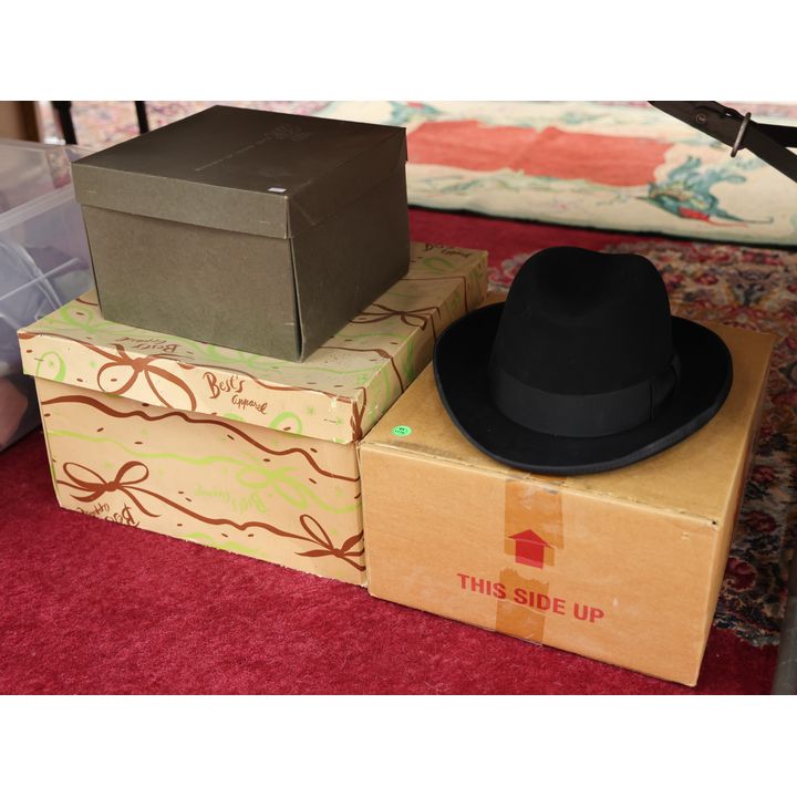 Group Bailey Men's XL Black Hat with Vintage Boxes