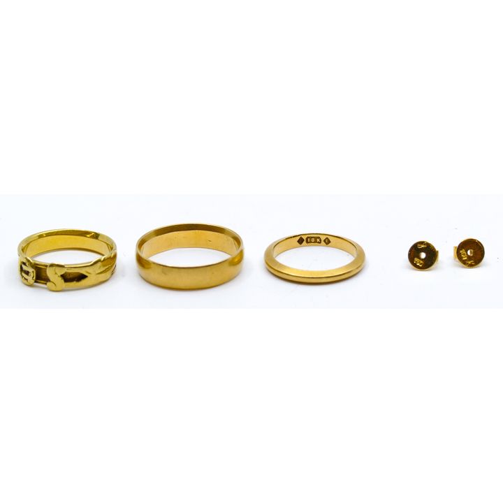 Box 18k Gold Bands etc. - 10.7 Grams TW