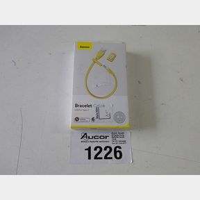 BASEUS 0.22M - 5A BRACELET USB TYPE-A 2.0 TO TYPE-C CABLE - YELLOW