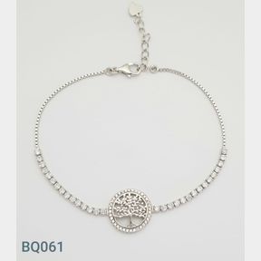 Sterling Silver Tree Of Life Bracelet With Czs - 51533/332