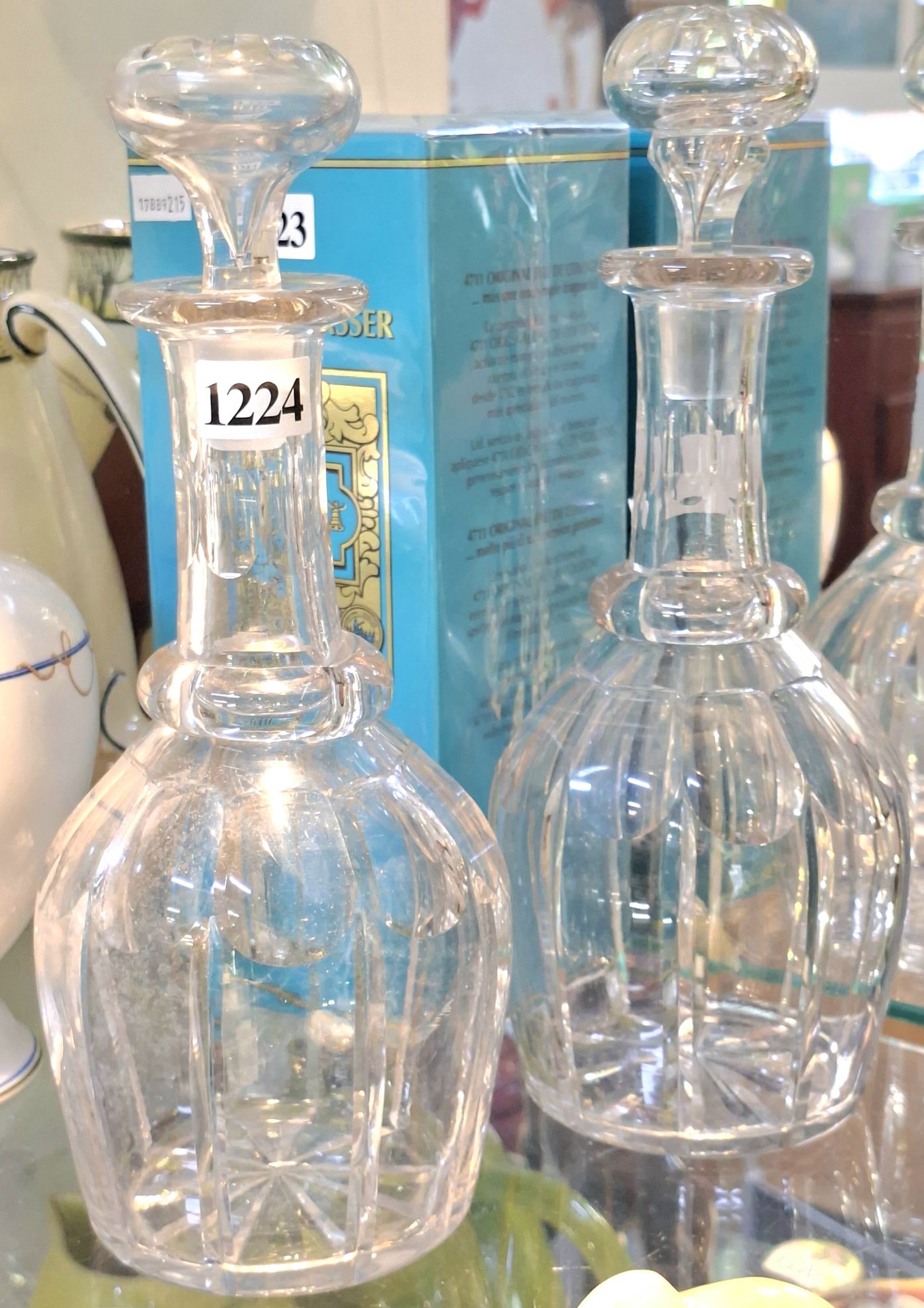 1224 · A MATCHED PAIR OF ANTIQUE DECANTERS