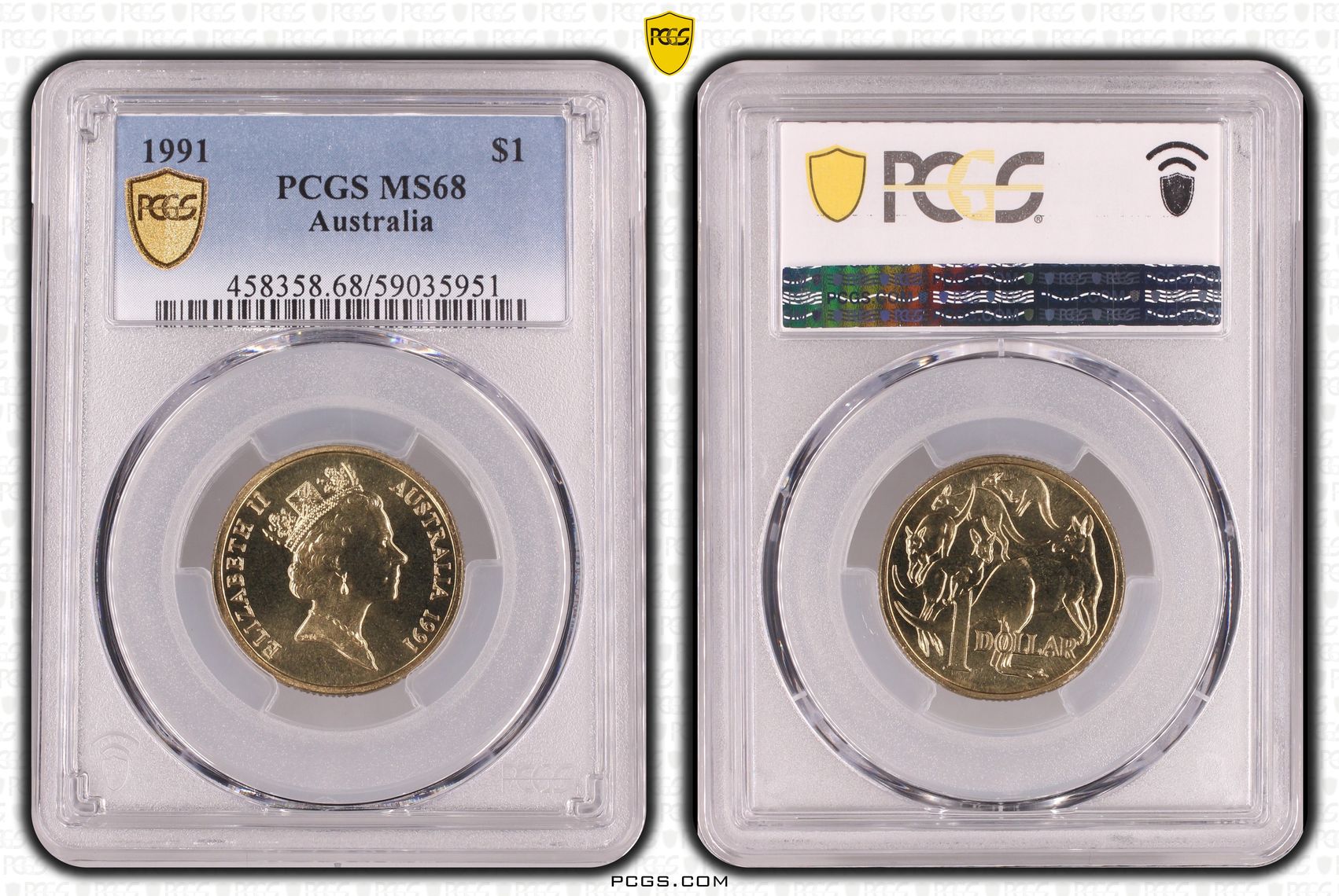 One Dollar, 1991, PCGS MS68