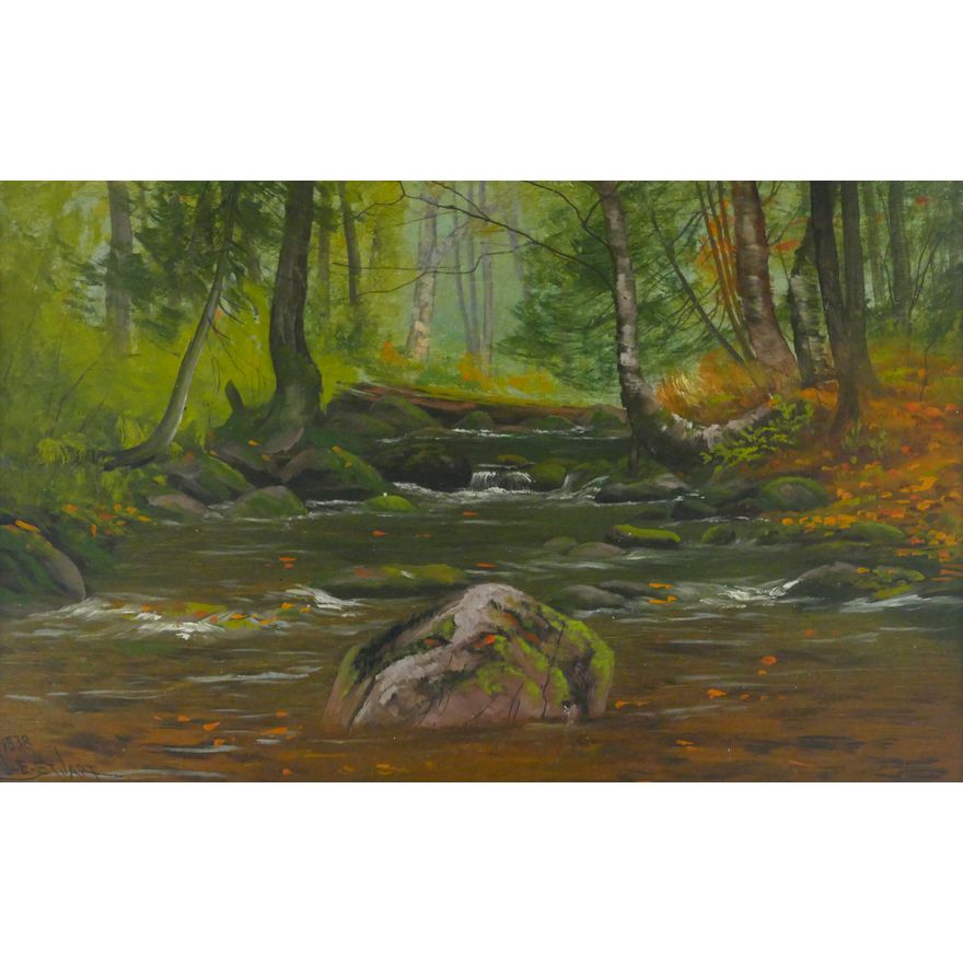 James Everett Stuart ''Autumn Leaves, Brook'' (Maine)