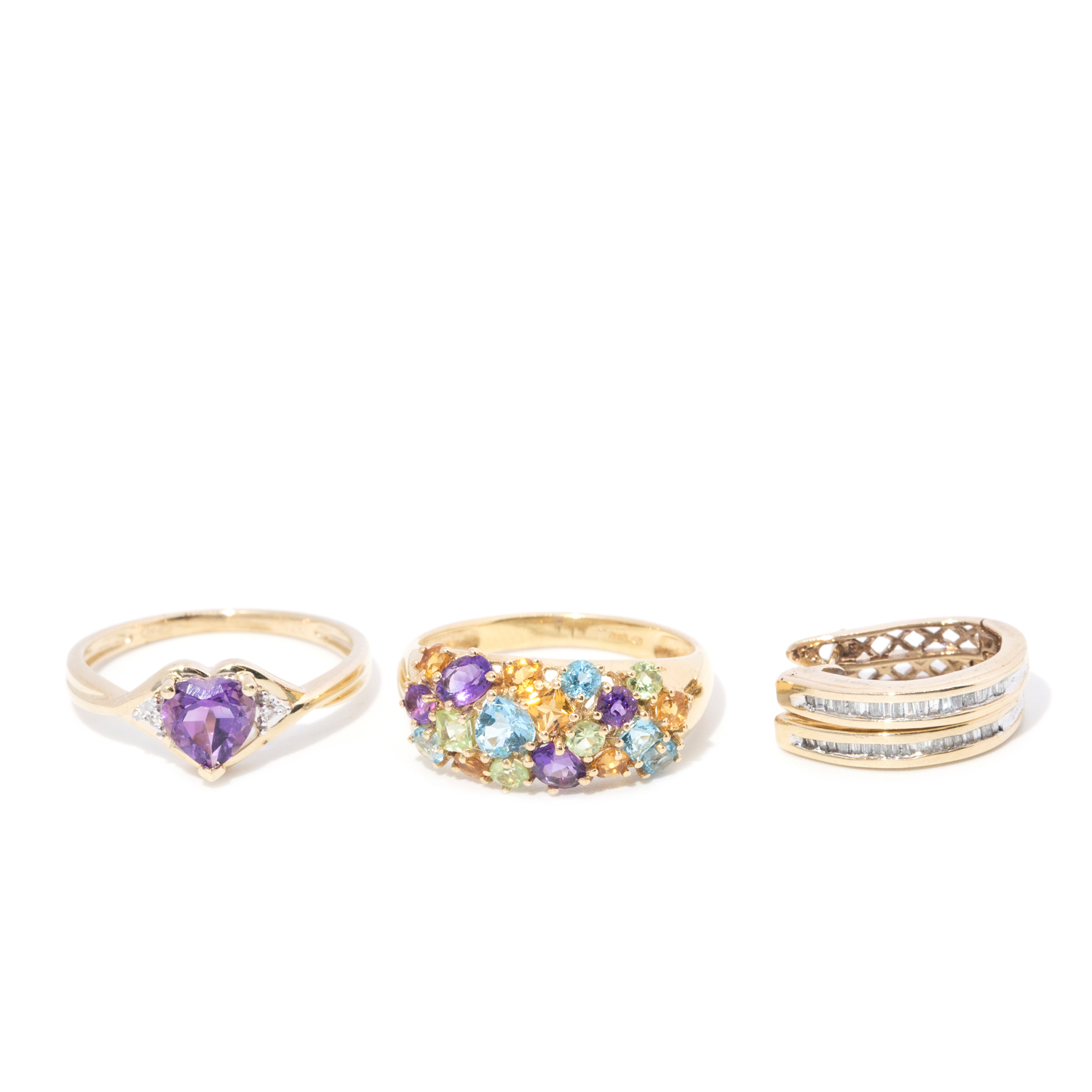 9 carat gold earring and Ring set