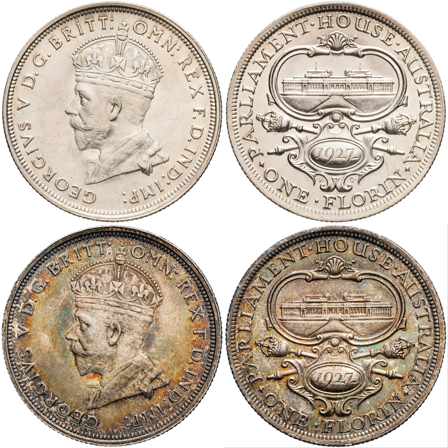 George V, Florin, 1927, UNC