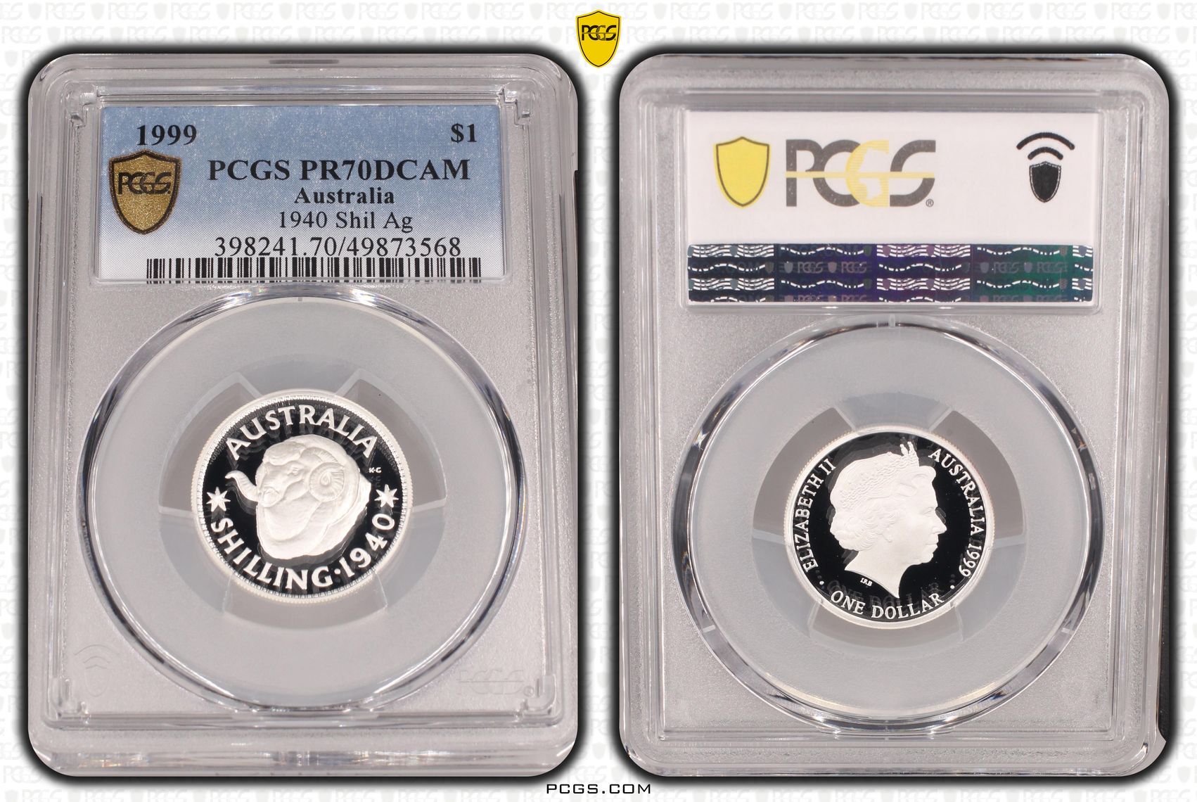 1940 Shil Ag, One Dollar, 1999, PCGS PR70DCAM