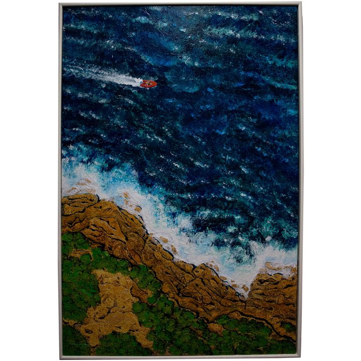 Stephanie Fuller (nee Burns) (1962-), 'Two men in a boat', 2011,