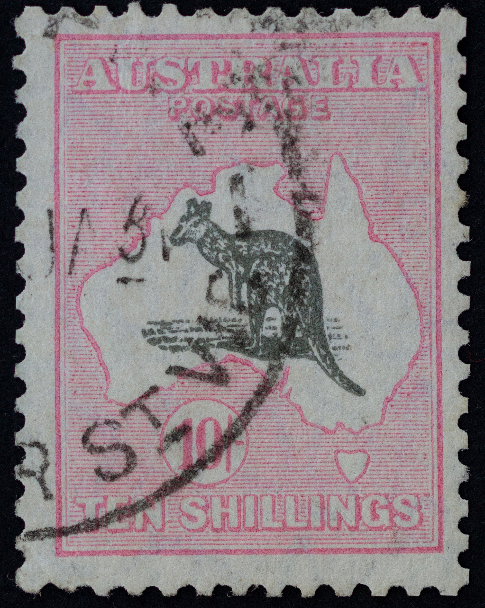391 · Small Multiple Watermark, Ten Shillings, 1929, Fine