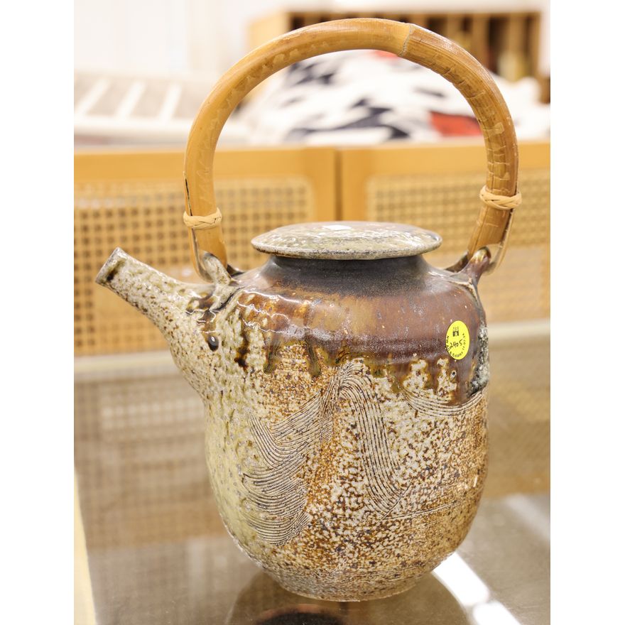 Northwest Salt Glazed Pottery Teapot 12''
