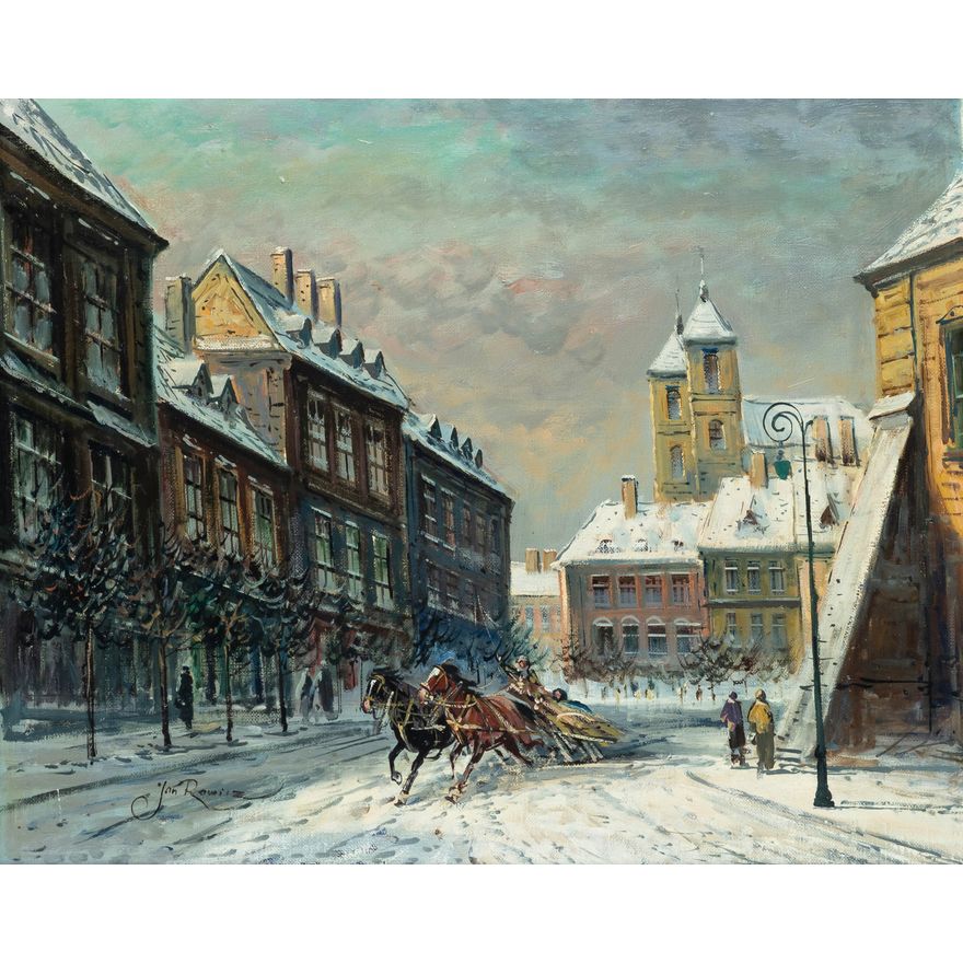 Jan Rawicz | Zimowy widok miejski