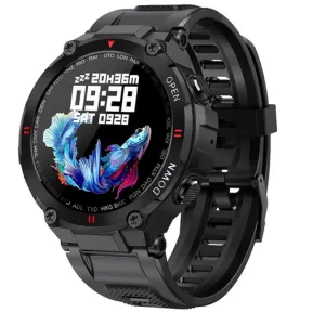 K22 Mens Military Style Outdoor Smart watch Black |