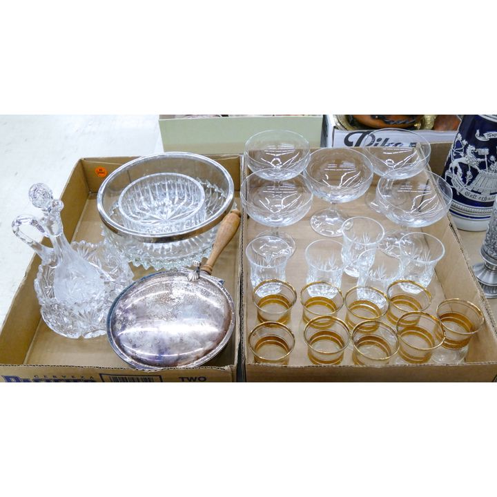 2 Boxes Crystal and Stemware etc.