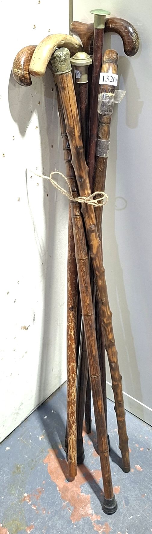 1320 · COLLECTION OF 7 VINTAGE WALKING STICKS