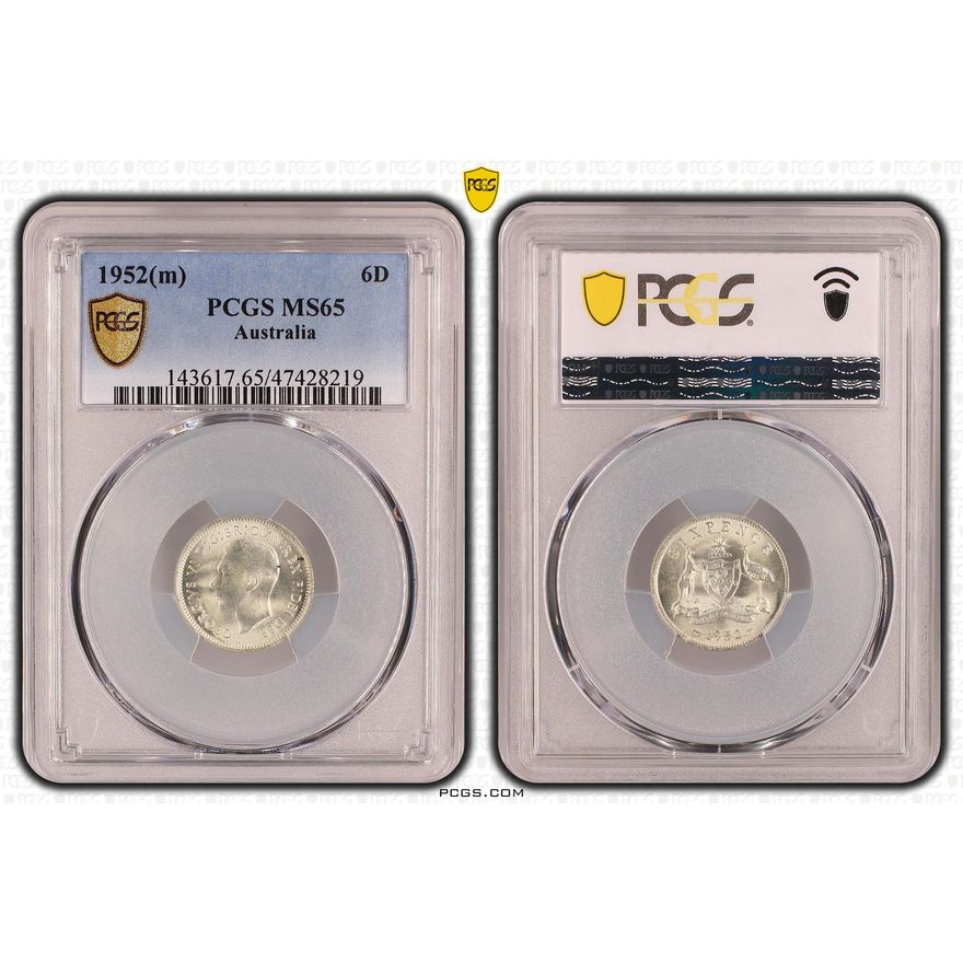 Sixpence, 1952(m) POP Report 7/1, PCGS MS 65