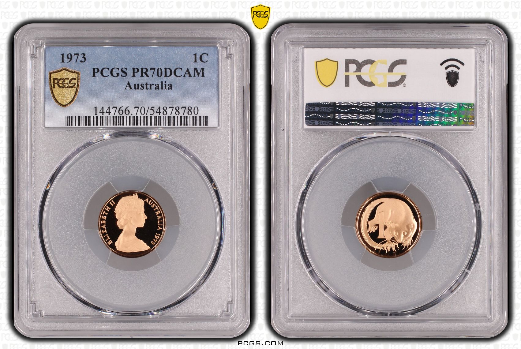 Pop 10/0, One Cent, 1973, Pcgs Pr70dcam