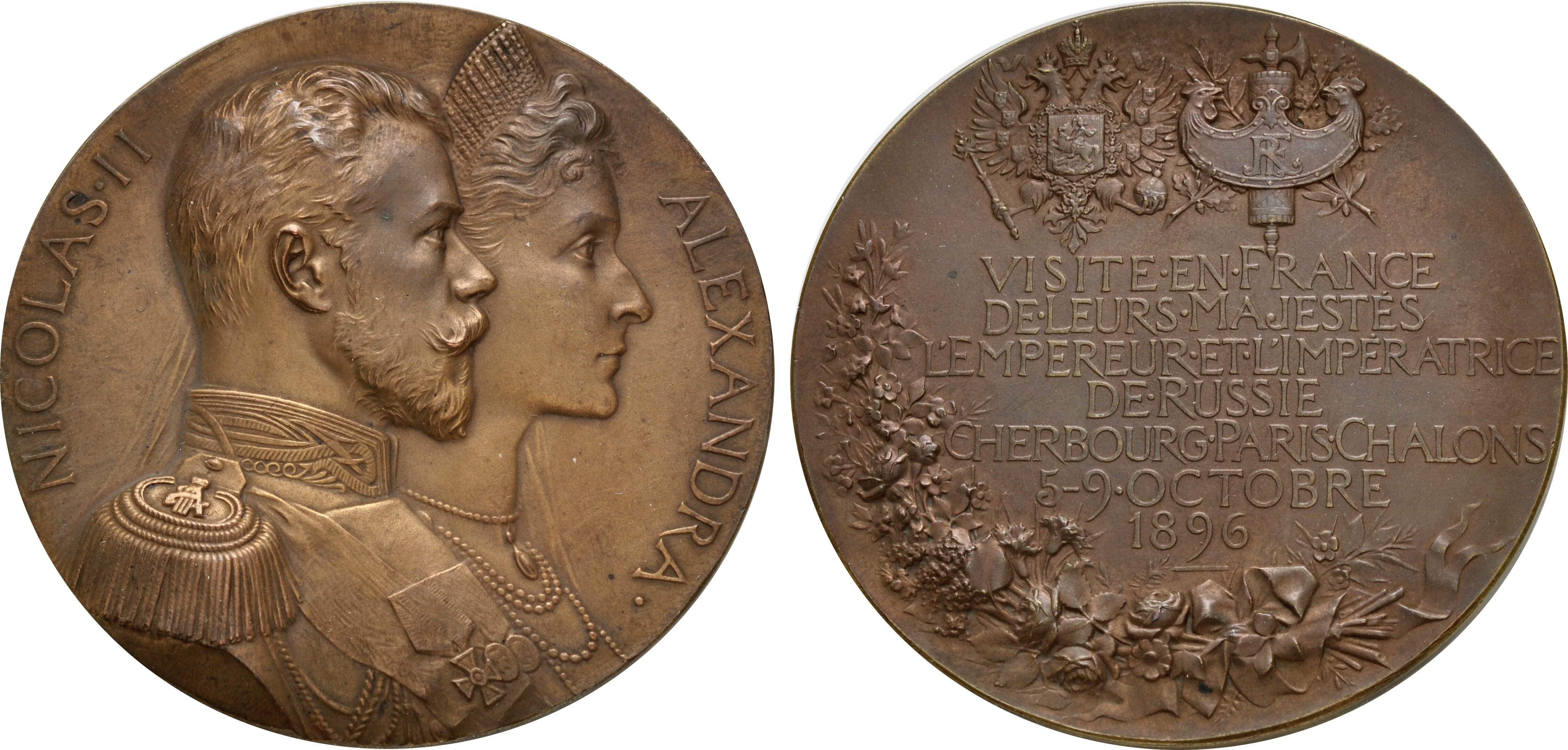 France Médaille Libération de Strasbourg Paris 1918 Bronze Dropsy SUP