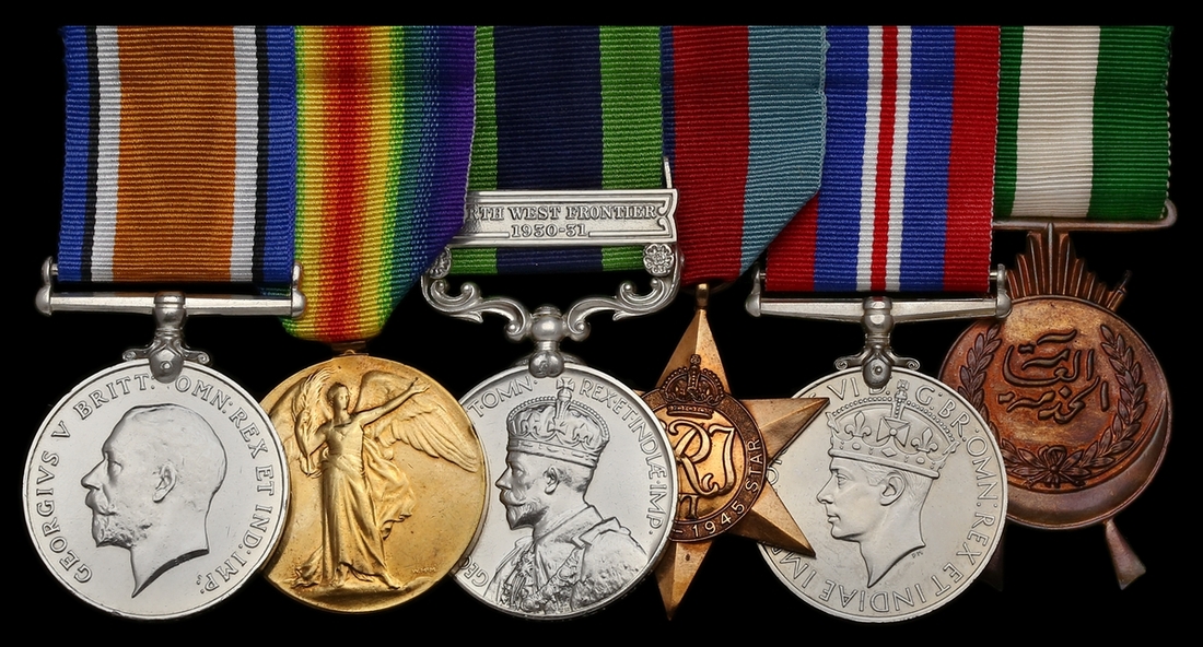 A scarce Indian Army group of six awarded to Major H.T. Davison ...