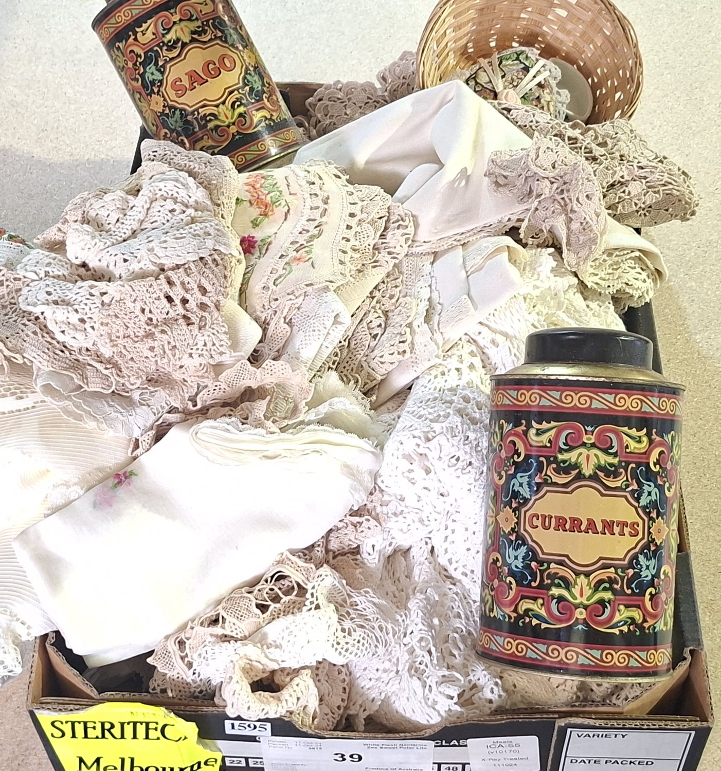 Vintage Tins And Linen