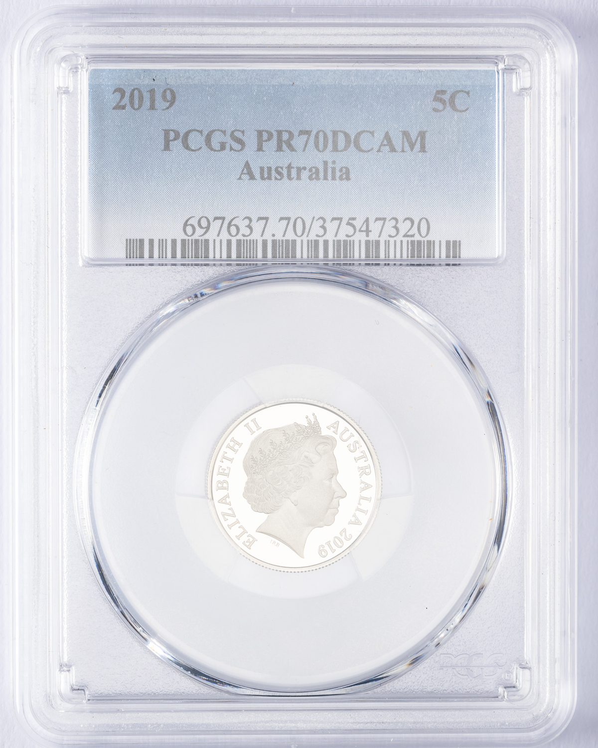 Elizabeth II, Five Cent, 2019, PCGS PR70DCAM