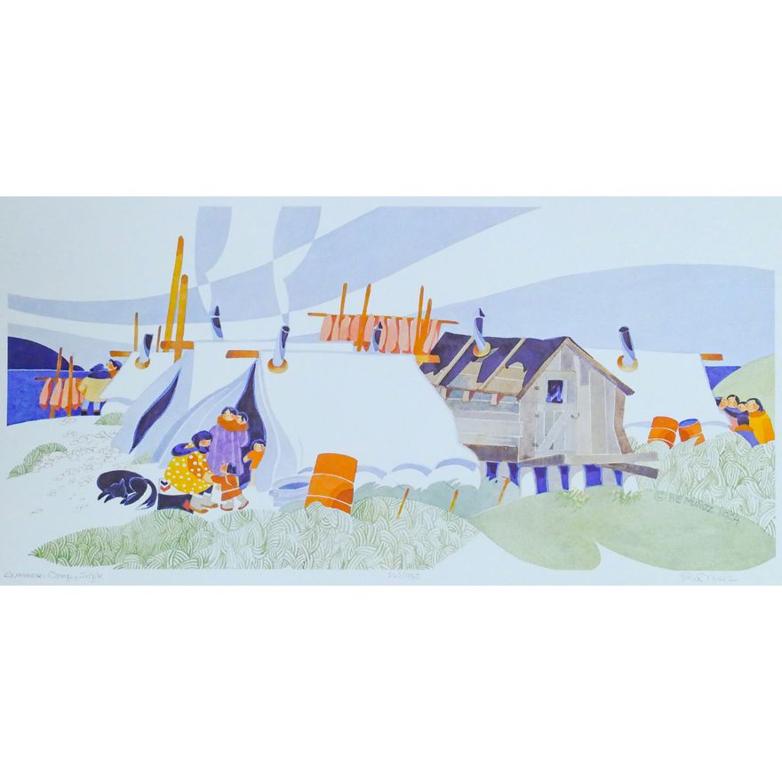 Rie Munoz ''Summer Camp, Sigik'' 1994 Signed Print