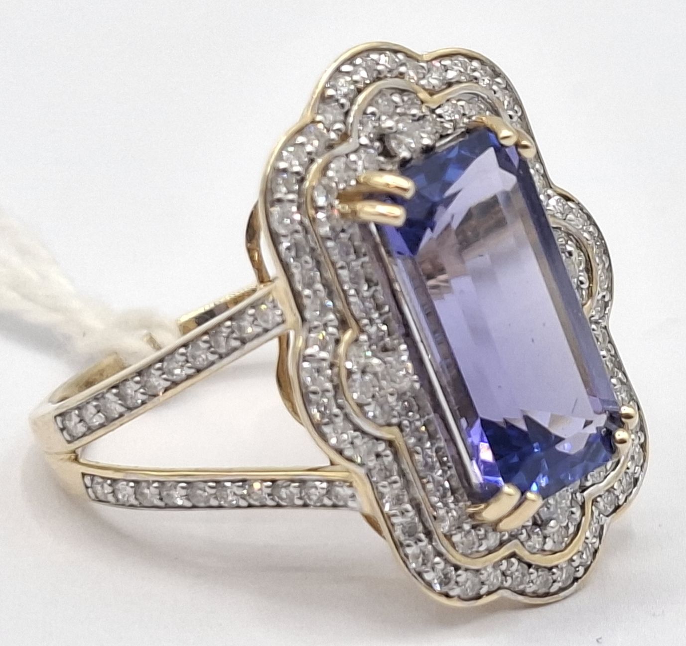 349 · 14K GOLD HALO TANZANITE RING